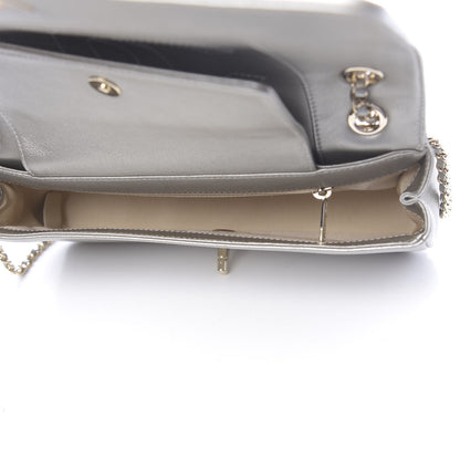 Chanel Metallic Sheepskin Chevron Quilted Medium Vintage Mademoiselle Flap Light Gold 5 of 12