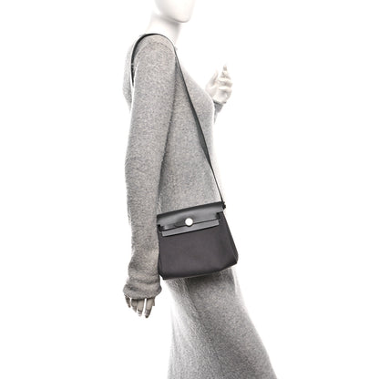 Hermes Military Toile Vache Hunter Herbag Zip Retourne 20 Ardoise 2 of 11