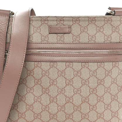 Gucci GG Supreme Monogram Selleria Calfskin Small Flat Messenger Bag Pink 5 of 10