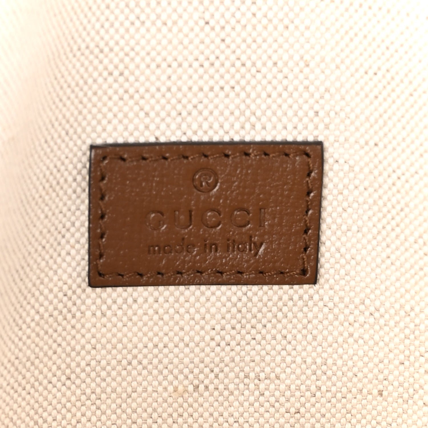 Gucci GG Supreme Monogram Textured Calfskin Retro Interlocking G Belt Bag Beige Ebony Brown Sugar 6 of 9