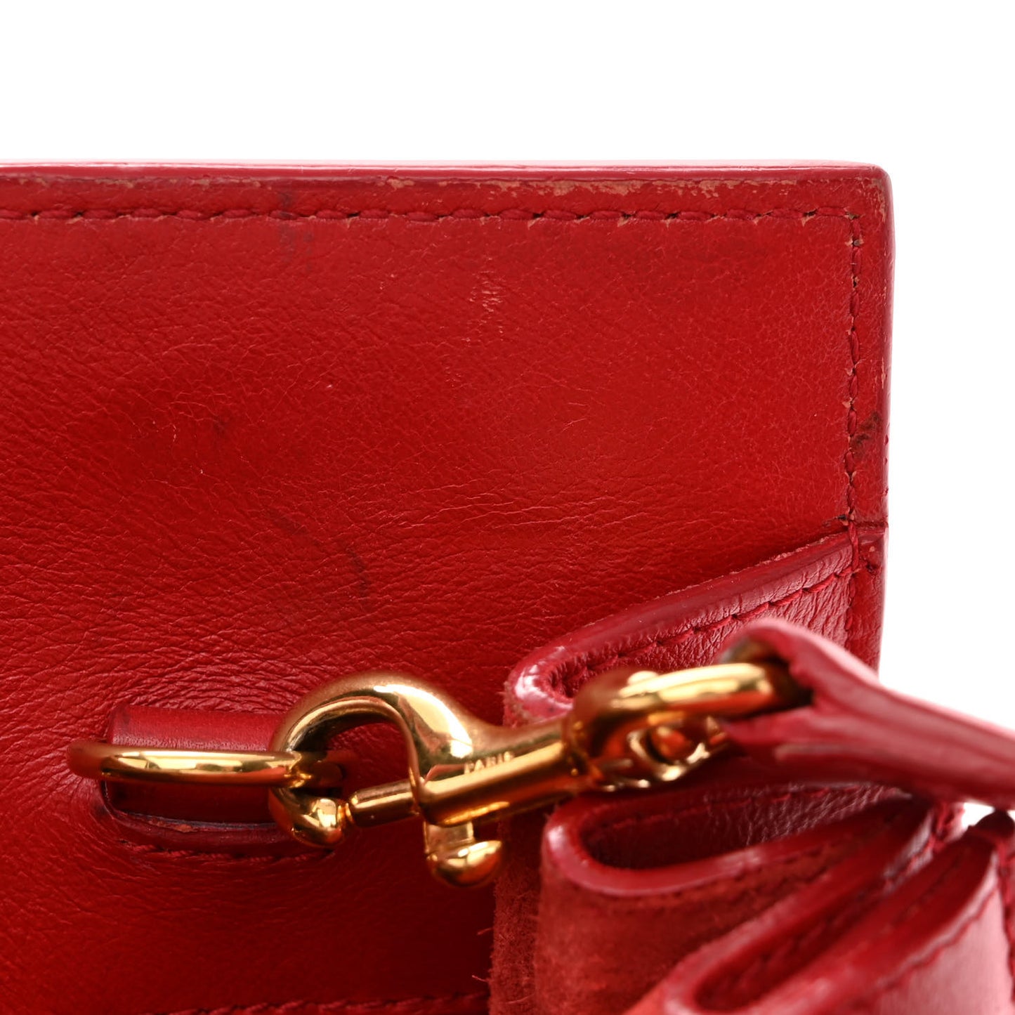 Calfskin Small Sac De Jour Lipstick Red
