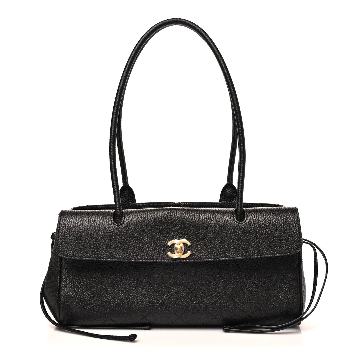 Chanel Grained Calfskin Stitched Urban Essentials Small Shopping Bag Black 1 of 10