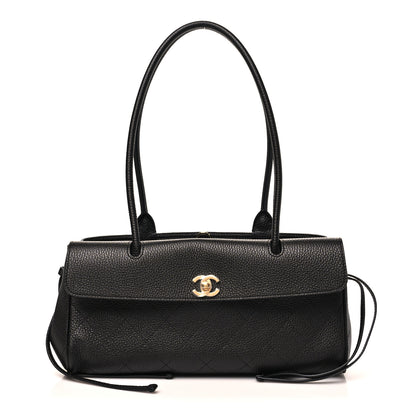 Chanel Grained Calfskin Stitched Urban Essentials Small Shopping Bag Black 1 of 10