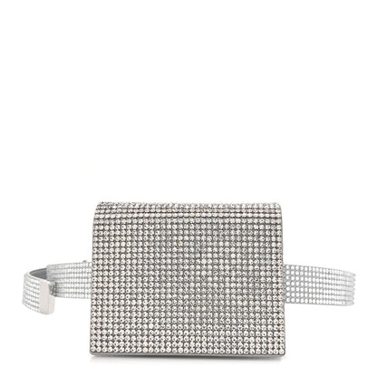 Judith Leiber Swarovski Crystal Convertible Belt Bag Silver 1 of 9