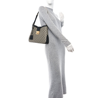 Gucci GG Supreme Monogram Medium Padlock Shoulder Bag Black 2 of 10