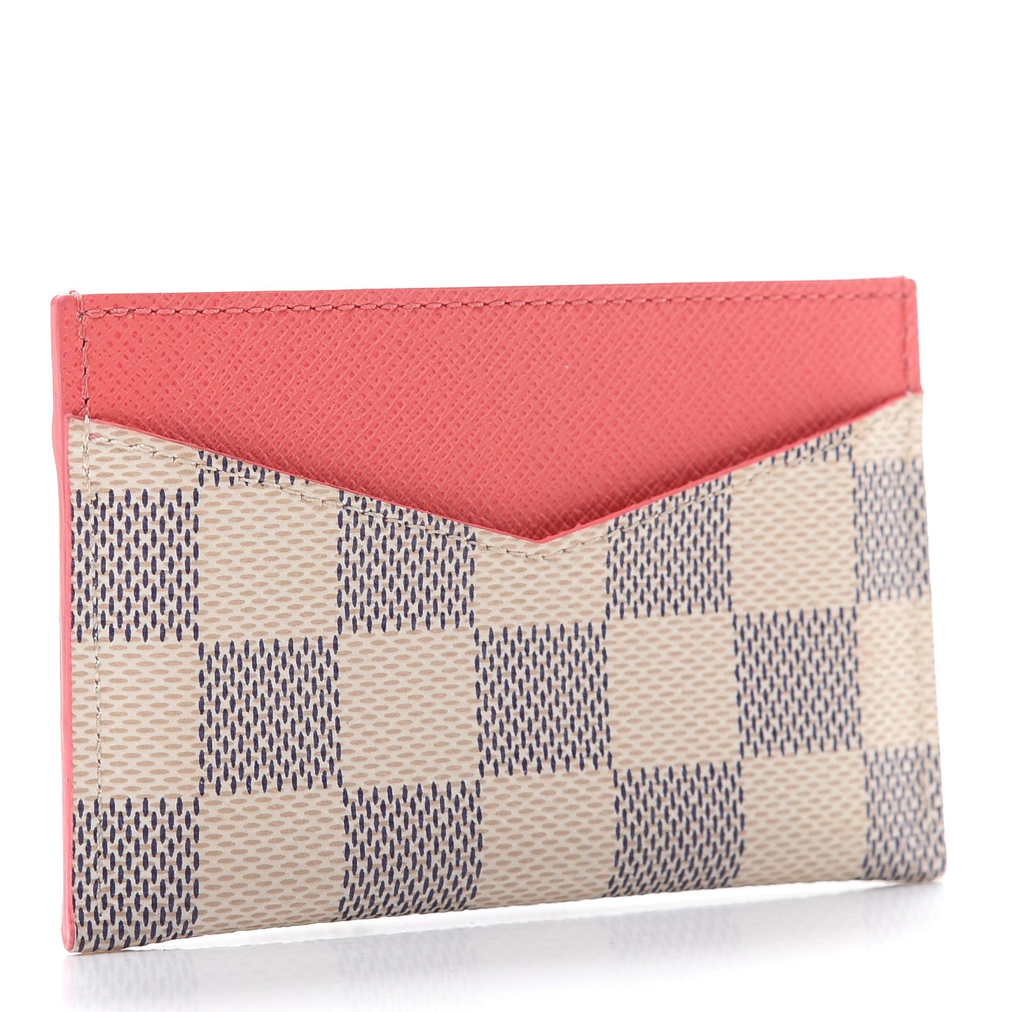 Damier Azur Daily Card Holder Rose Papaye