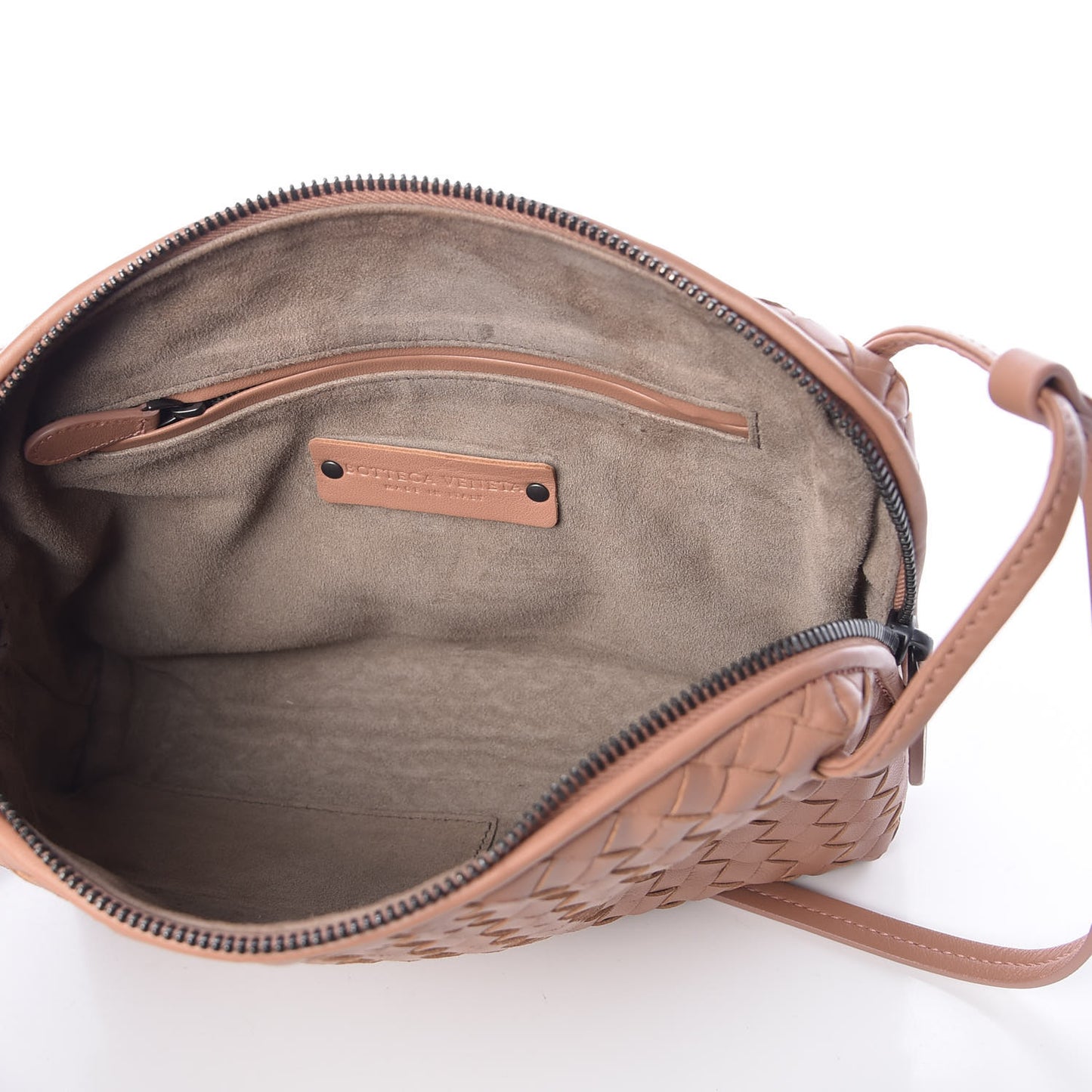 Nappa Intrecciato Pillow Crossbody Messenger Dusty Rose