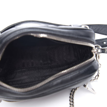 Prada Soft Calfskin Impunture Diagramme Belt Bag Black 4 of 8