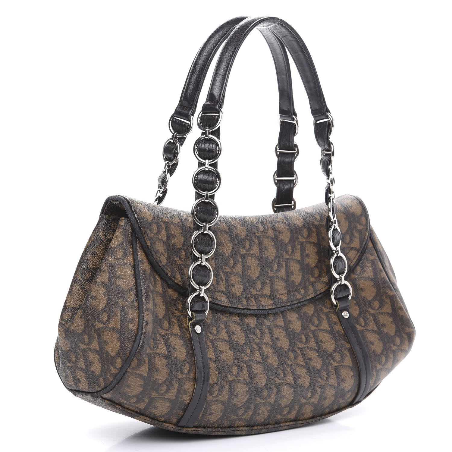 Christian Dior Monogram Romantique Trotter Bag Brown 2 of 13