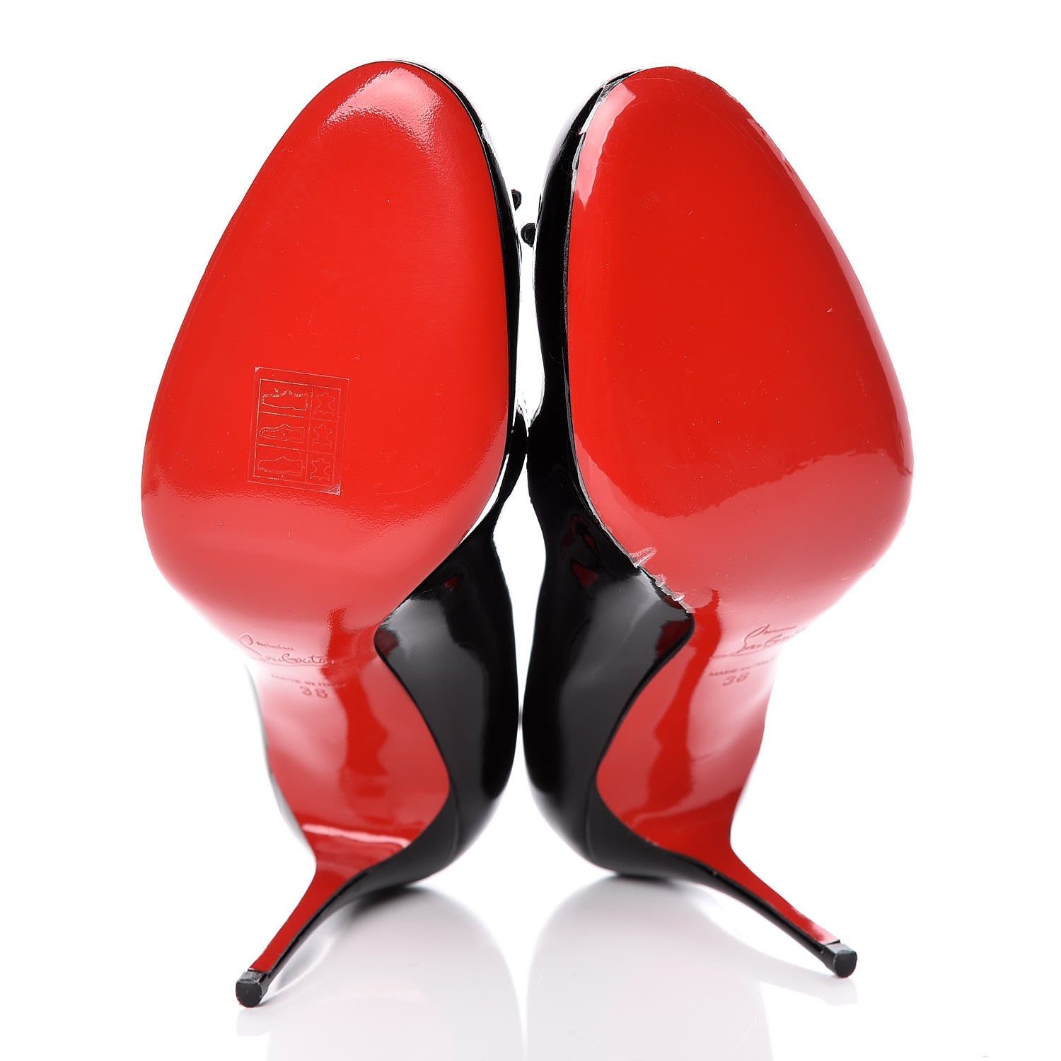 Christian Louboutin Patent Kid Baronessa 100 Pumps 38 Black 7 of 12