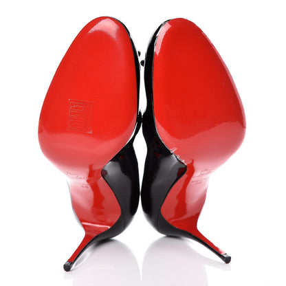 Christian Louboutin Patent Kid Baronessa 100 Pumps 38 Black 7 of 12