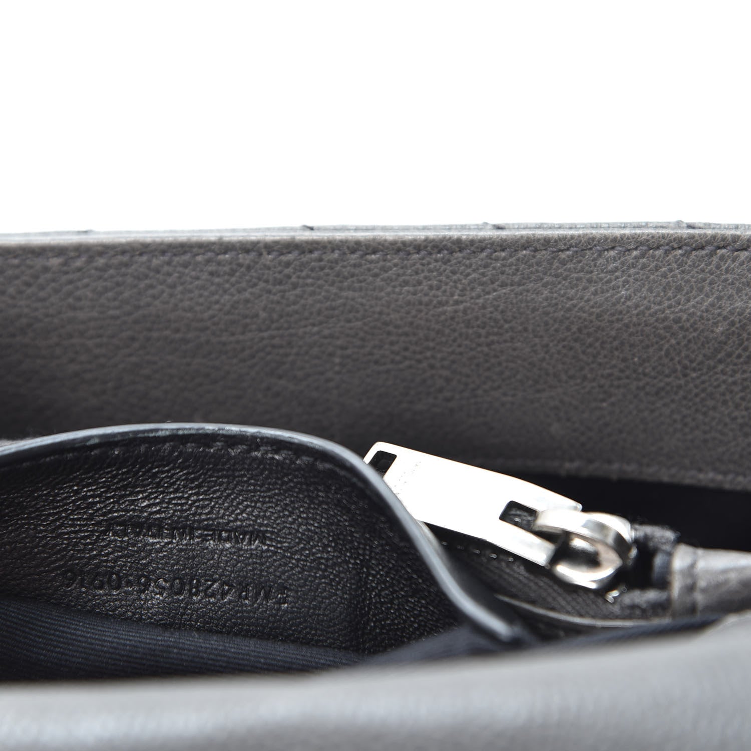 Saint Laurent Sheepskin Matelasse Chevron Monogram Medium College Bag Asphalt 9 of 13