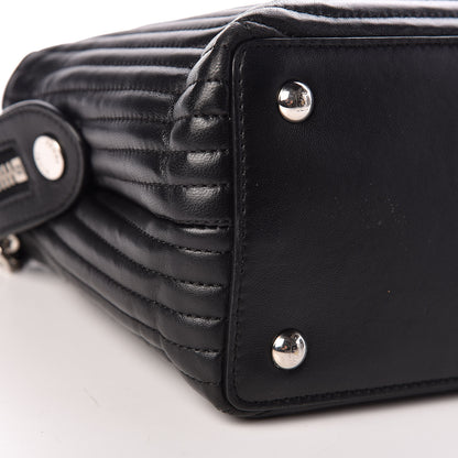 Fendi Shiny Nappa Trapuntata Small DotCom Click Top Handle Chain Satchel Black 11 of 13