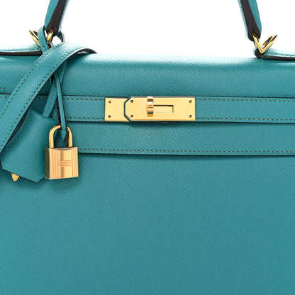 Hermes Epsom Horseshoe Kelly Sellier 28 Vert Verone 8 of 15