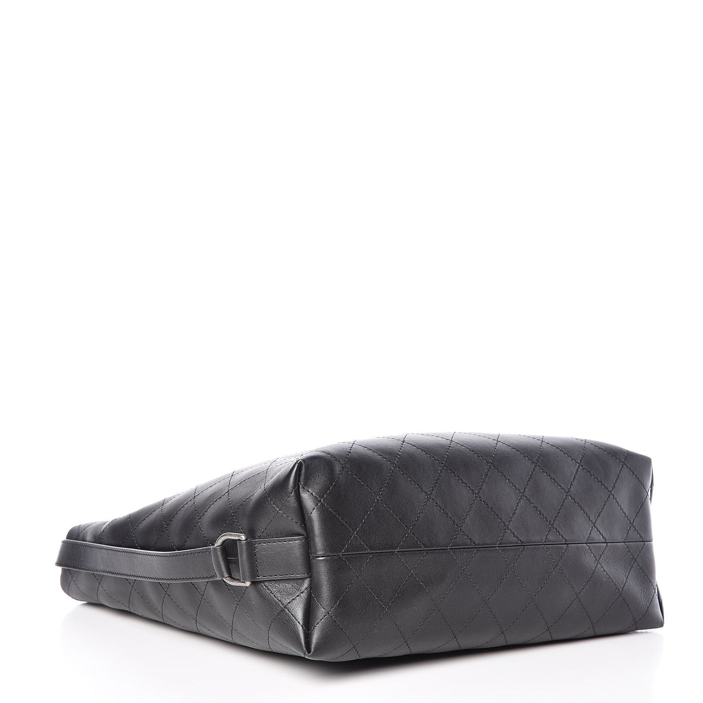Calfskin Stitched Large Hobo Black