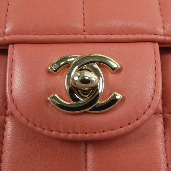 Chanel Lambskin East West Chocolate Bar Classic Flap Red 7 of 12