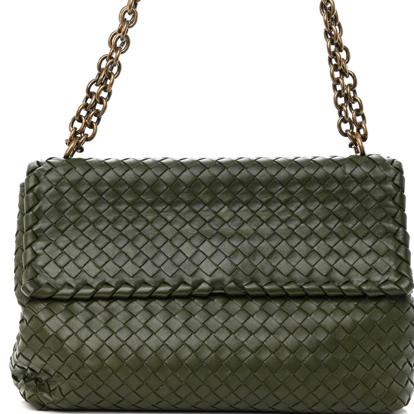 Nappa Intrecciato Medium Olimpia Bag Moss