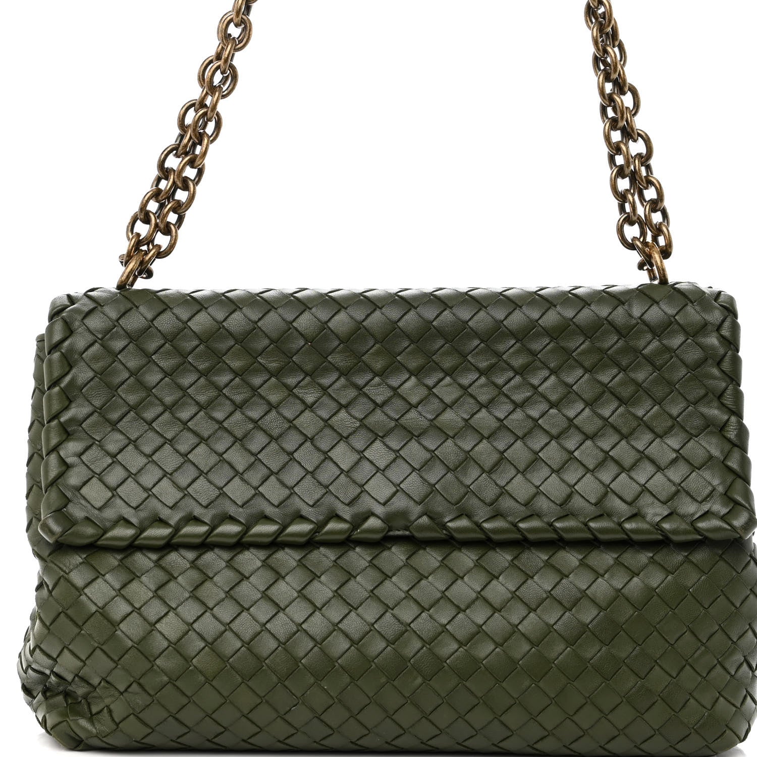 Bottega Veneta Nappa Intrecciato Medium Olimpia Bag Moss 8 of 10