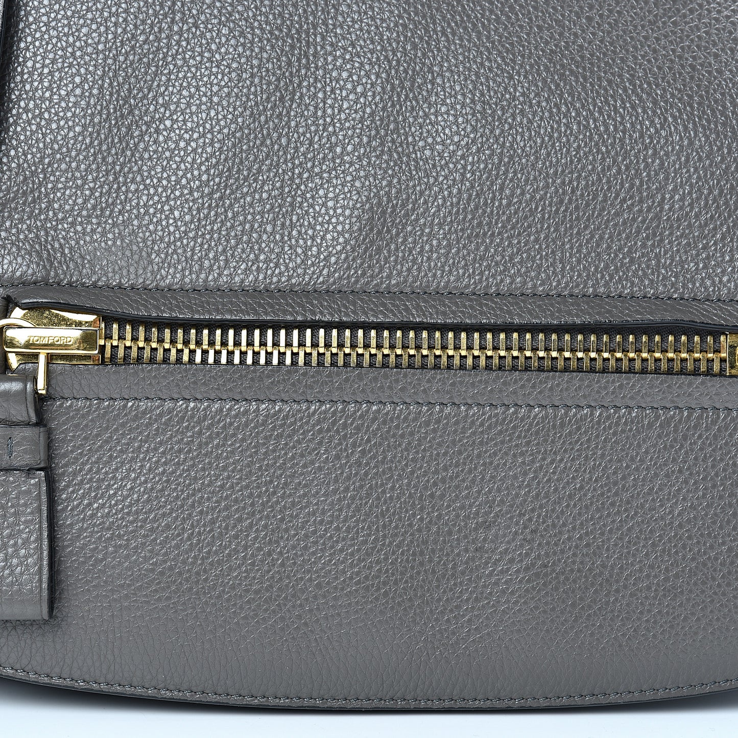 Grained Calfskin Soft Jennifer Saddle Bag Graphite