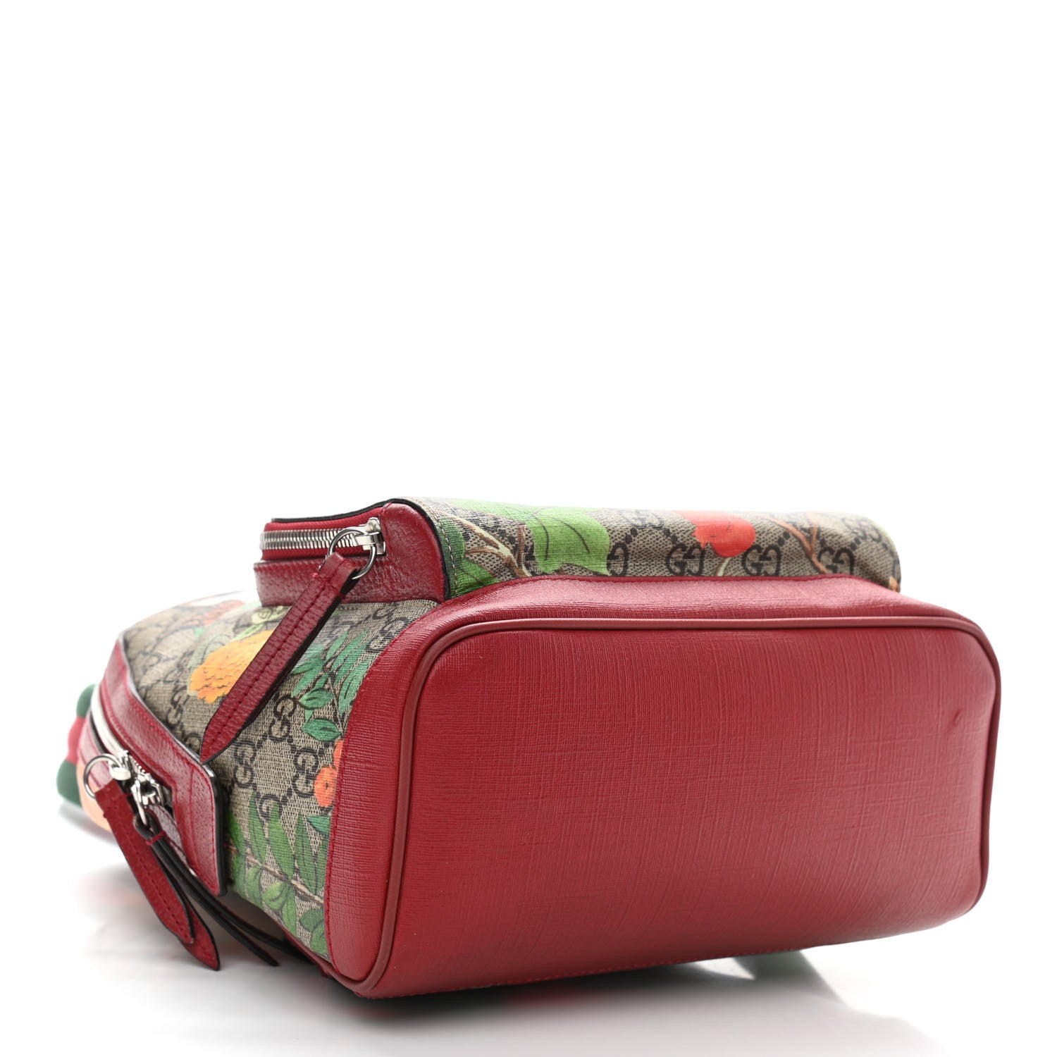 Gucci GG Supreme Monogram Tian Web Small Day Backpack Beige Multicolor Red 4 of 12