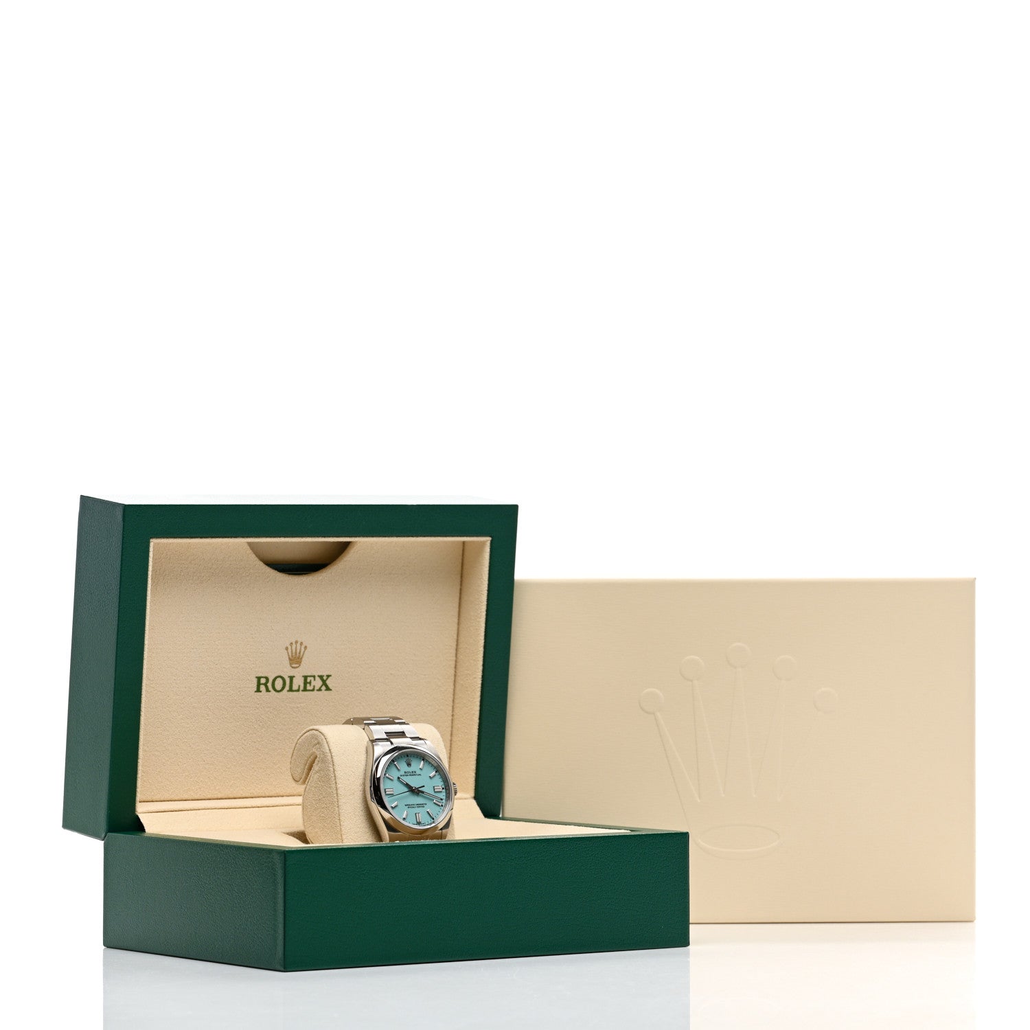 Rolex Stainless Steel 36mm Oyster Perpetual Watch Turquoise 126000 5 of 5