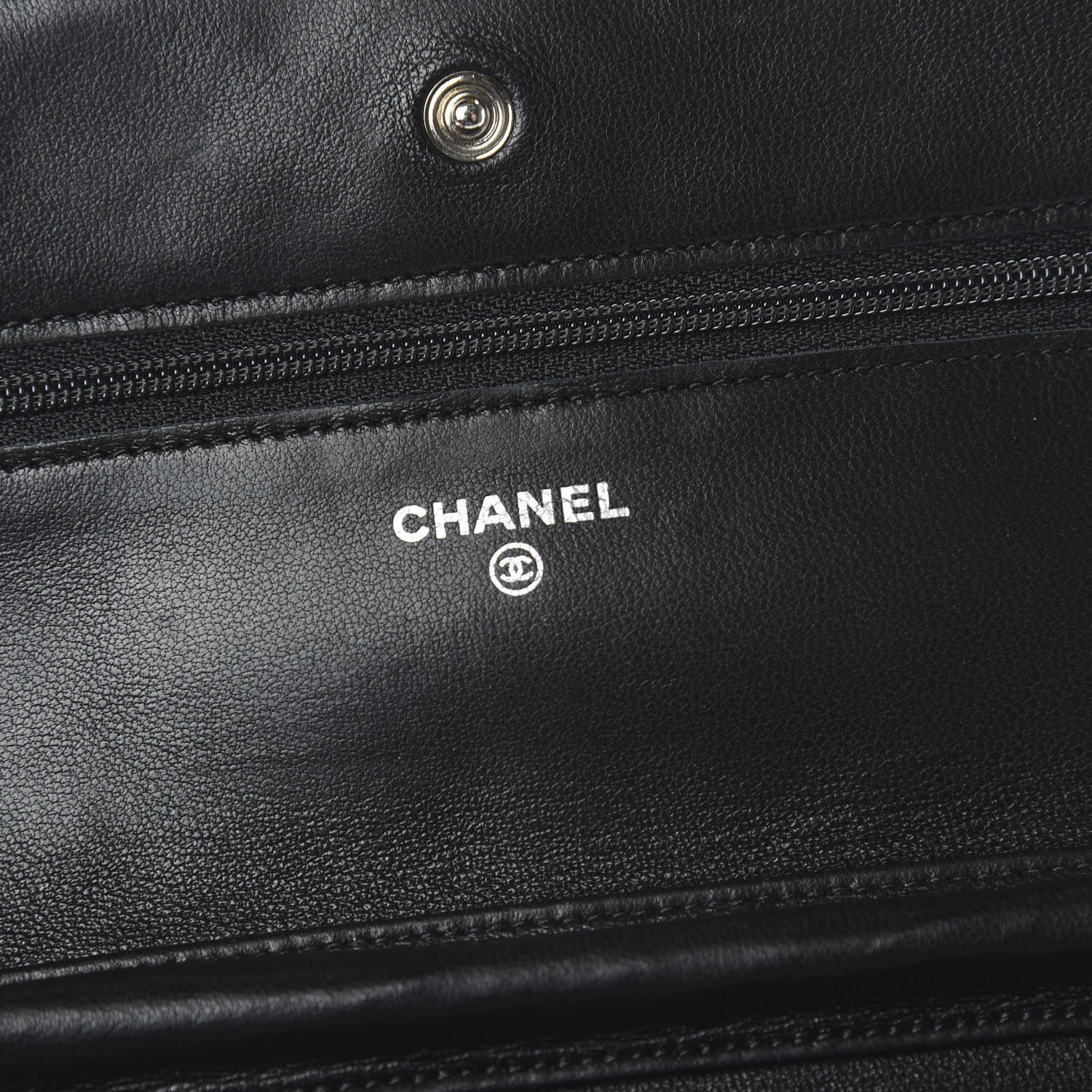 Chanel Lambskin Quilted Wallet On Chain WOC Black 8 of 12