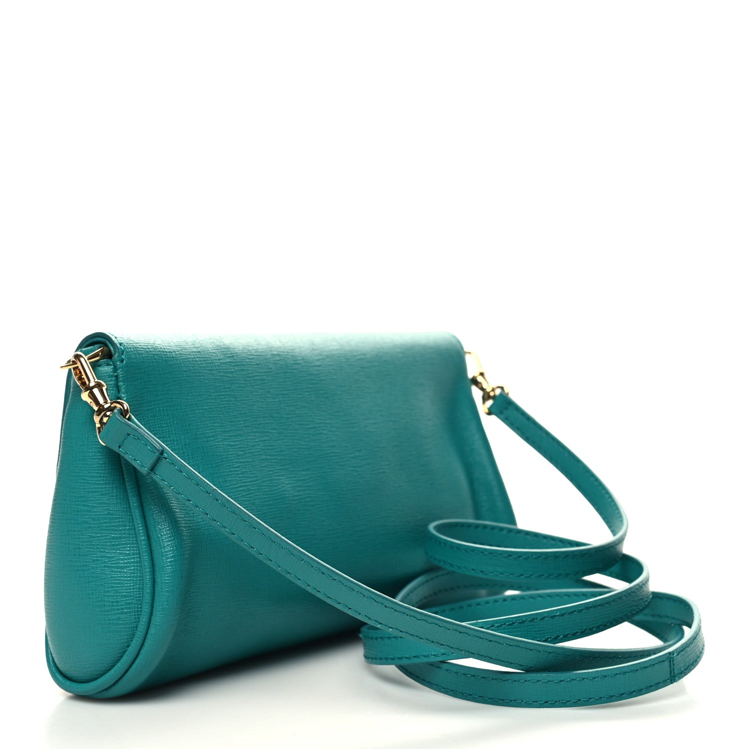 Fendi Vitello Elite Flap Crossbody Lago 3 of 10