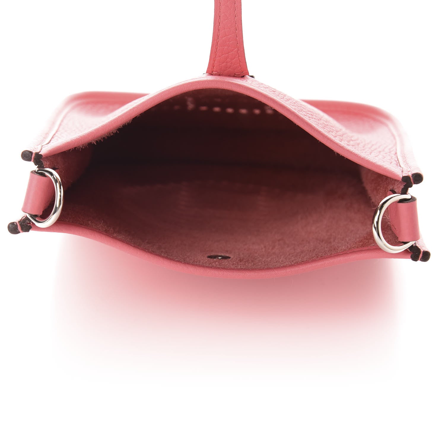 Hermes Taurillon Clemence Amazone Evelyne TPM Rose Azalee Rouge Pivoine 5 of 11