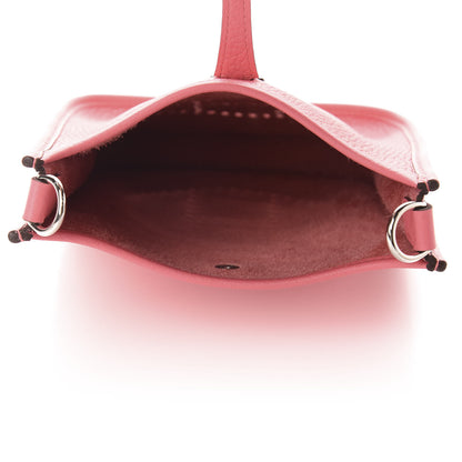 Hermes Taurillon Clemence Amazone Evelyne TPM Rose Azalee Rouge Pivoine 5 of 11