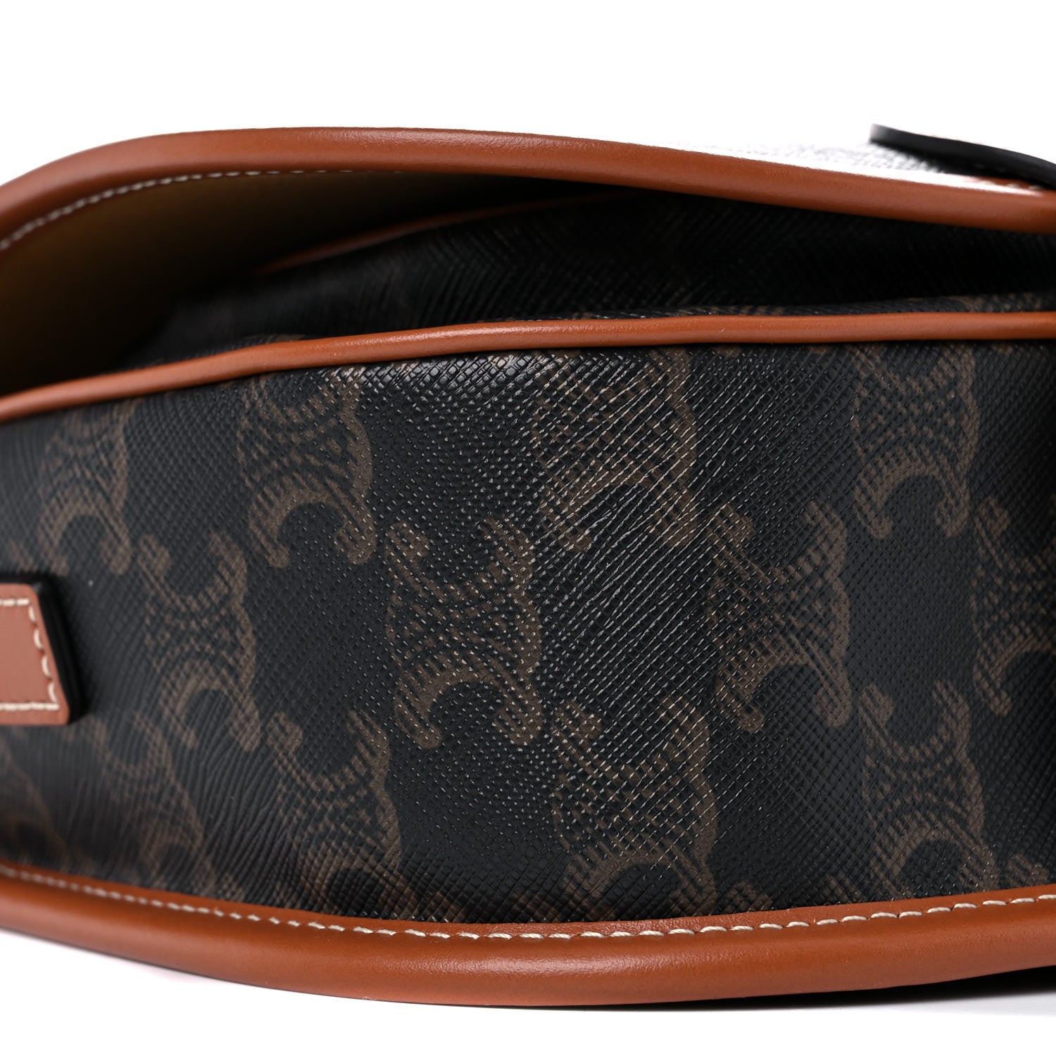 Celine Triomphe Canvas Medium Folco Bag Tan 6 of 8