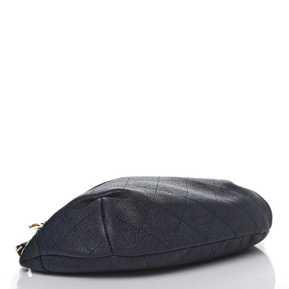 Chanel Caviar Stitched Banane Waist Bag Fanny Pack Navy 3 of 4