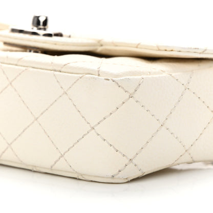 Chanel Caviar Quilted Extra Mini Flap White 10 of 15