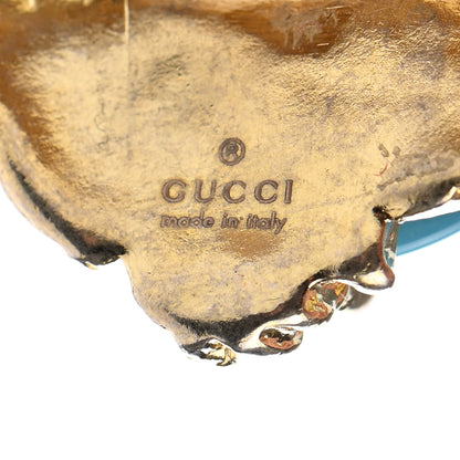 Gucci Metal Lion Head Ring M Aged Gold 8 of 9