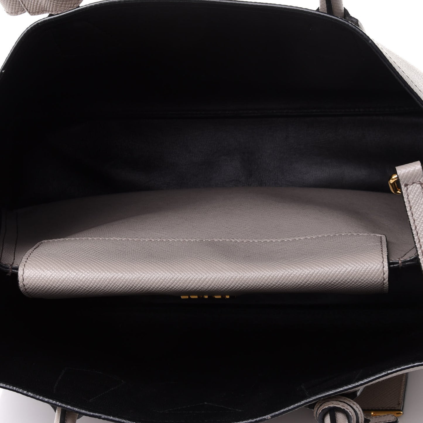Saffiano Cuir Small Double Bag Pomice