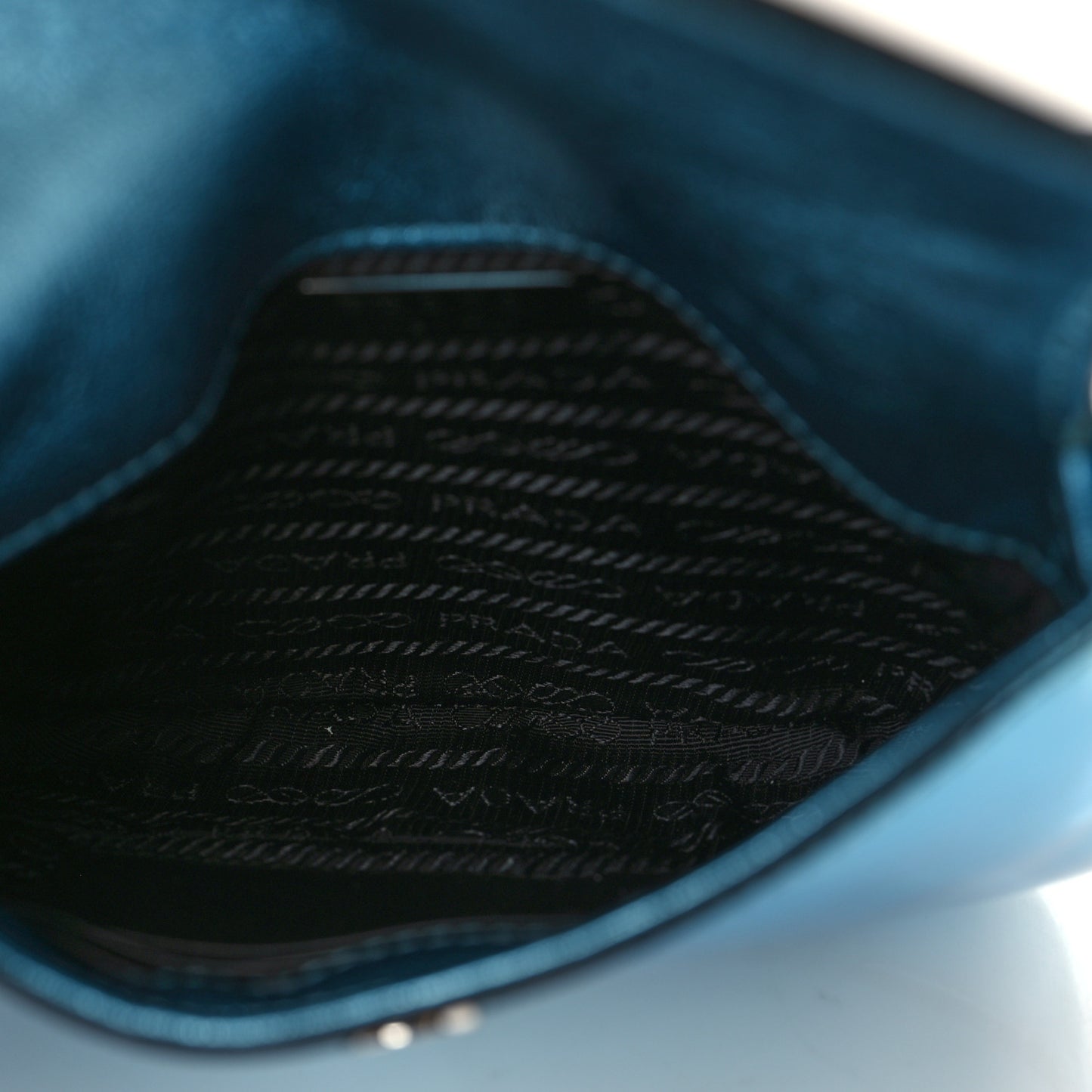 Metallic Brushed Calfskin Mini Cleo Flap Adjustable Strap Shoulder Bag Blue