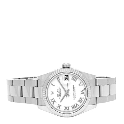Rolex Stainless Steel 18K White Gold 31mm Oyster Perpetual Datejust Watch White Roman 178274 2 of 5