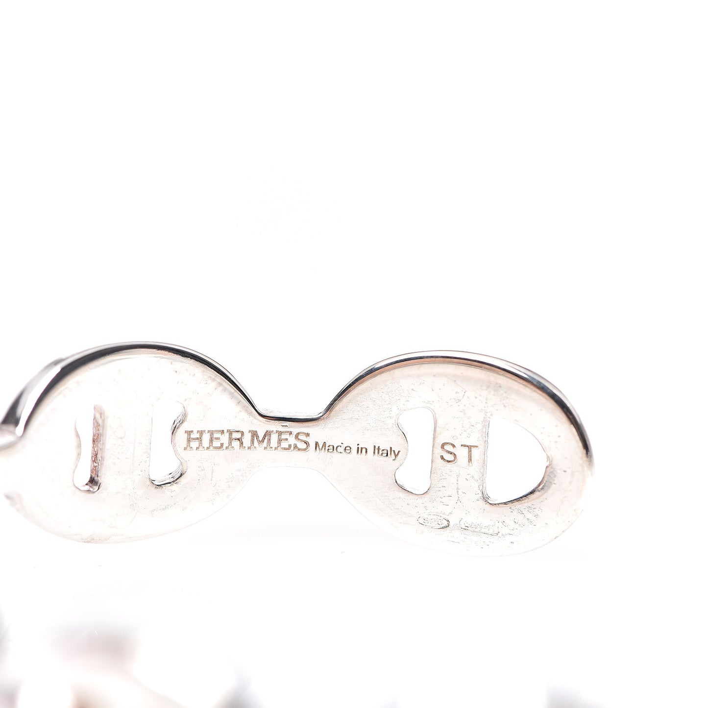 Sterling Silver MM Chaine d'Ancre Enchainee Cuff Bracelet ST