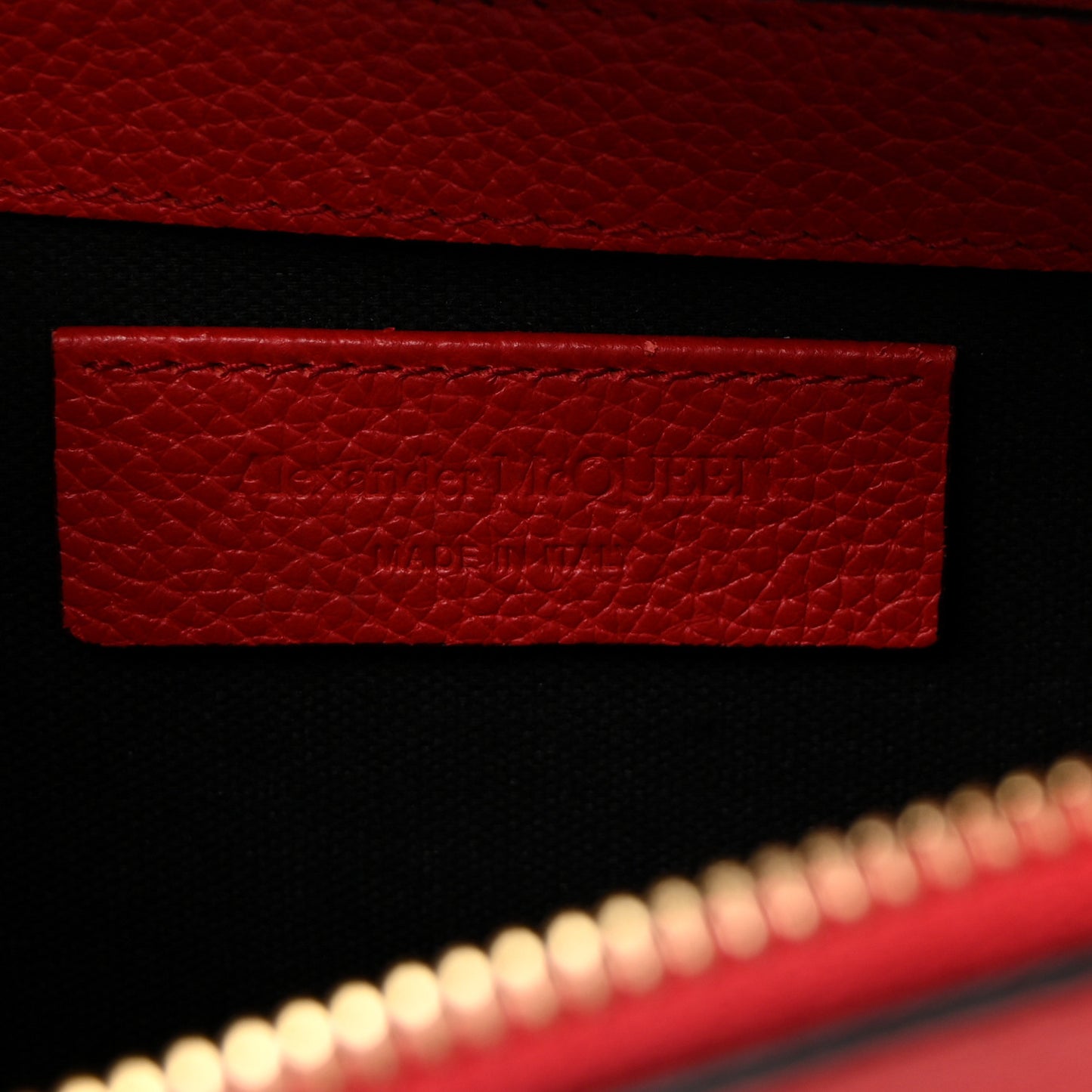 Grained Calfskin Padlock Crossbody Bag Red