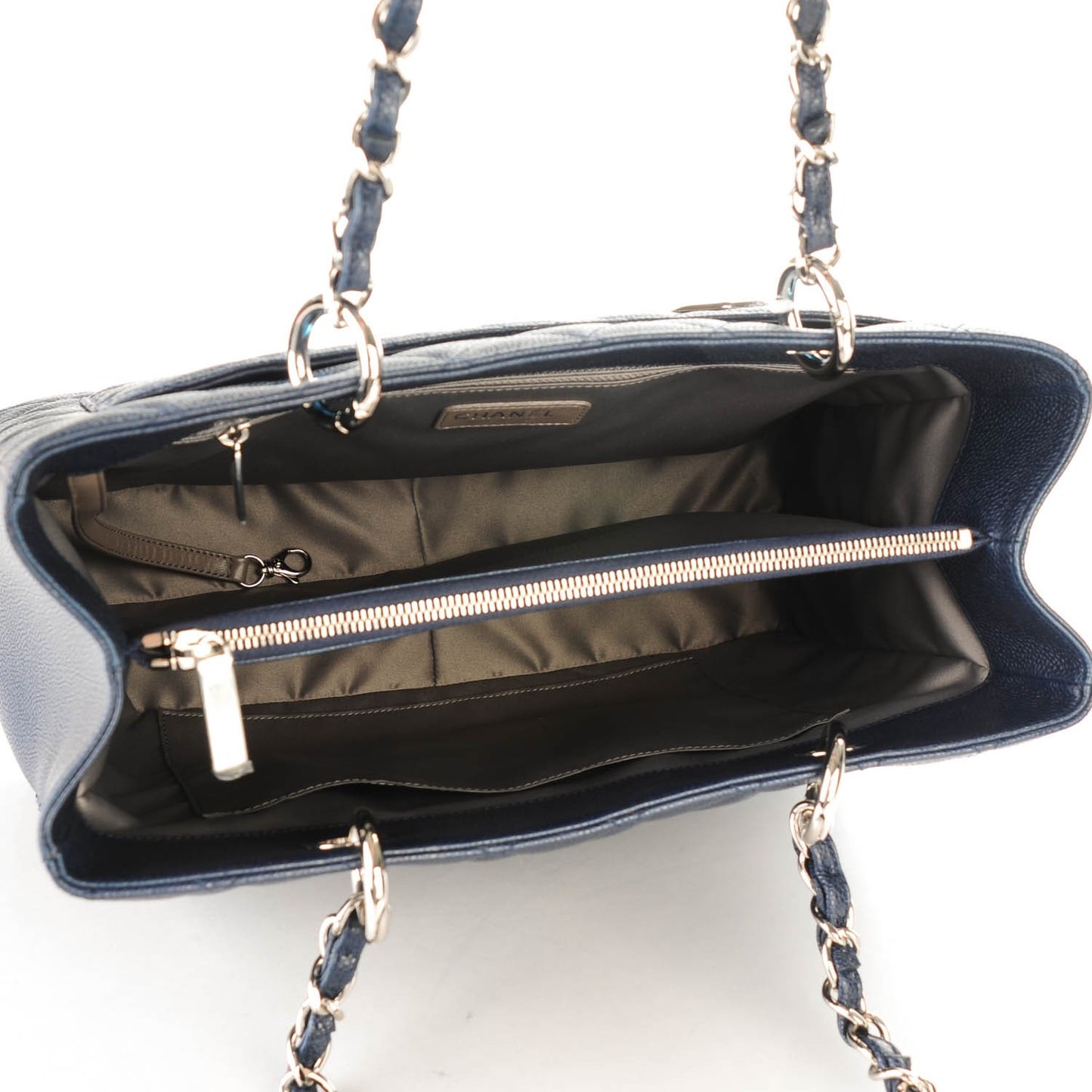 Caviar Quilted Grand Shopping Tote GST Navy