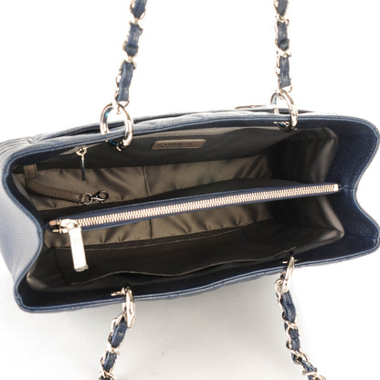 Chanel Caviar Quilted Grand Shopping Tote GST Navy 5 of 7