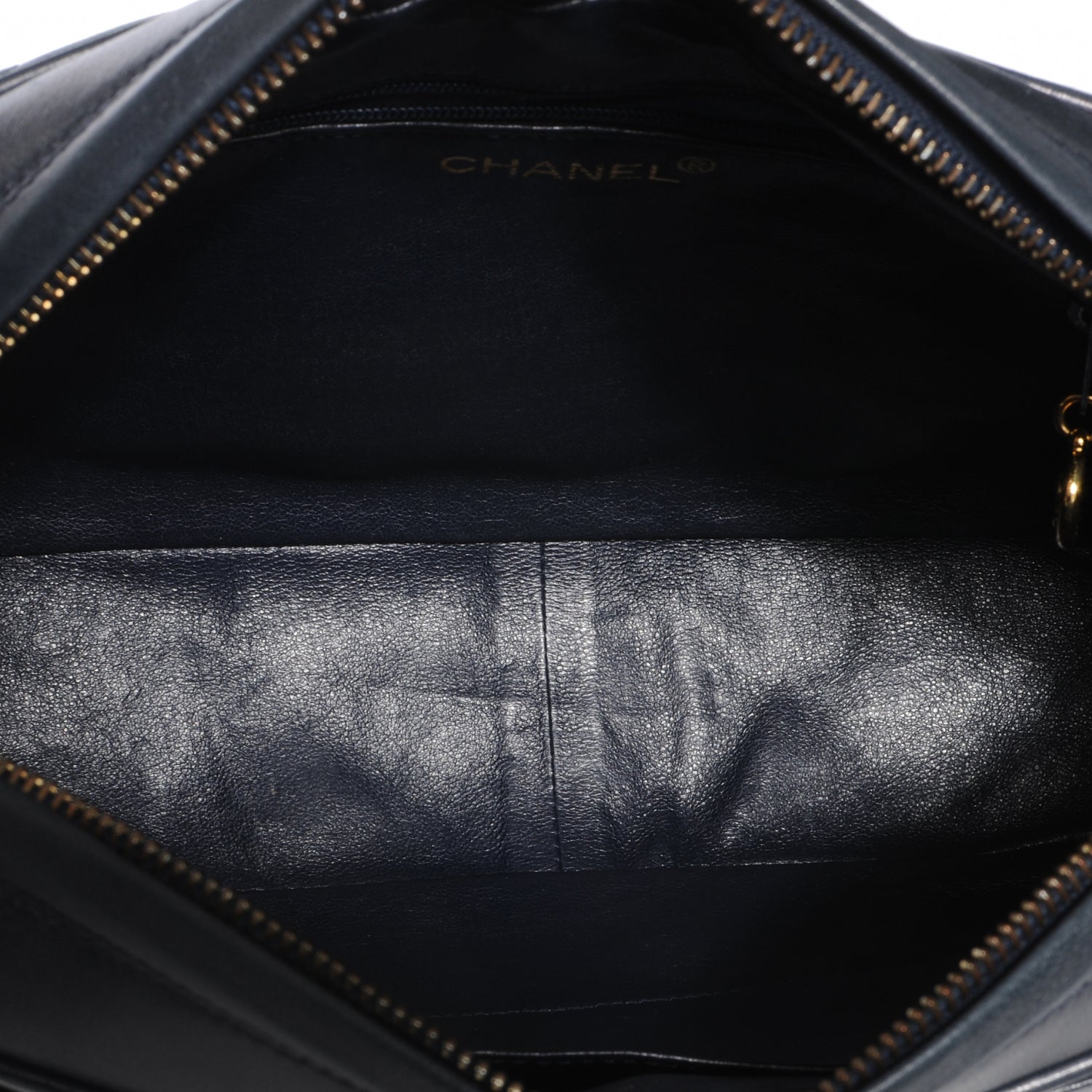 Chanel Lambskin Quilted Camera Case Navy 5 of 8
