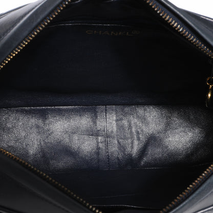 Chanel Lambskin Quilted Camera Case Navy 5 of 8