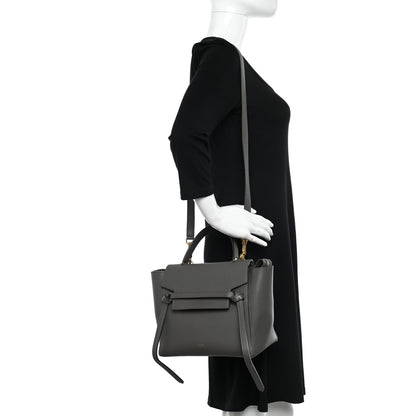 Celine Grained Calfskin Micro Belt Bag Grey 2 of 13