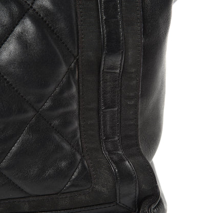 Chanel Lambskin Quilted Lido Shopping Tote Black 12 of 16