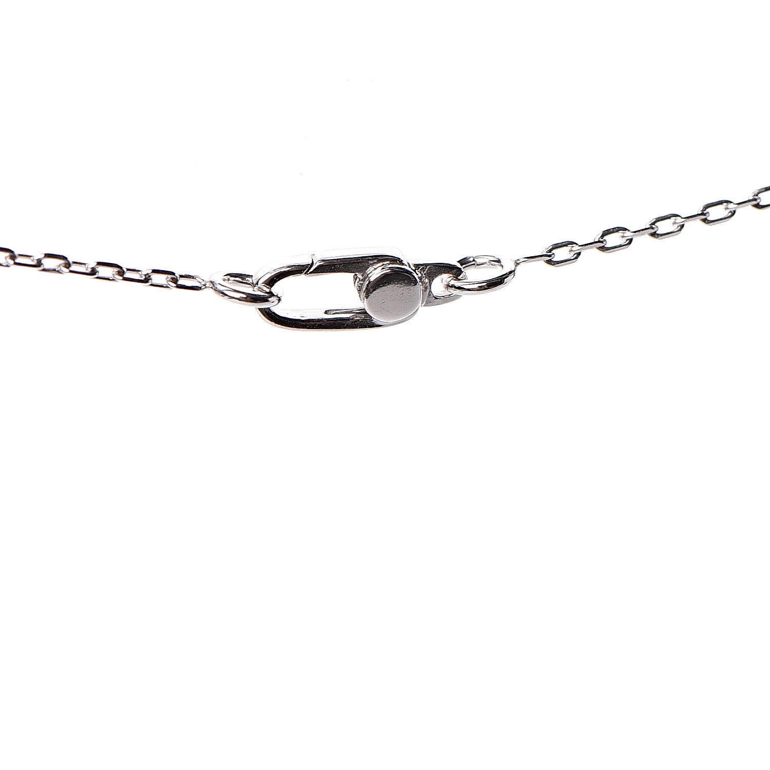 Gucci 18K White Gold Amethyst Cube Pendant Necklace 4 of 7