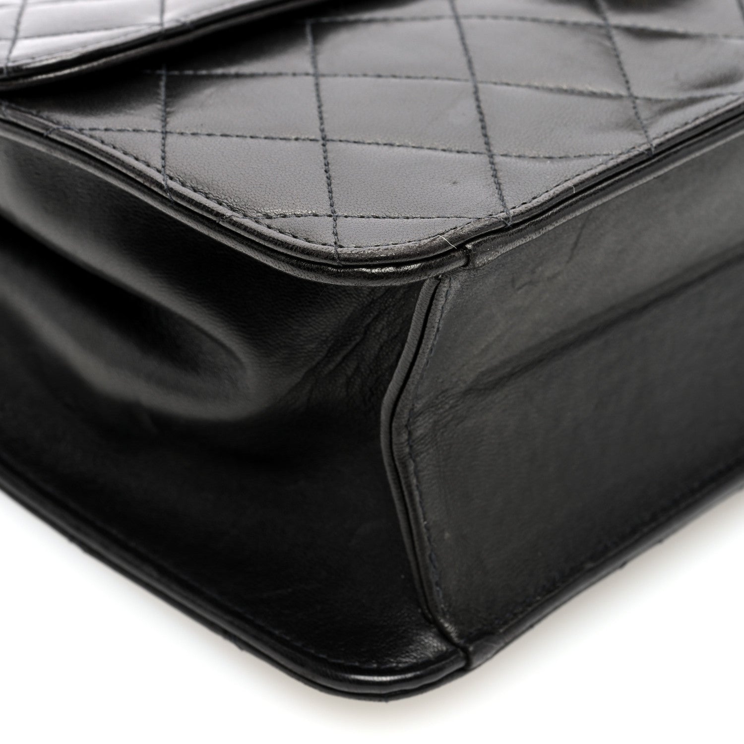 Chanel Lambskin Quilted Medium Single Flap Black 9 of 10