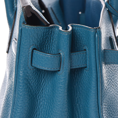 Hermes Taurillon Clemence Birkin 30 Bleu Izmir 22 of 34