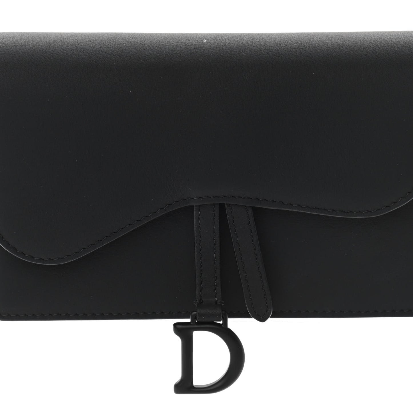 Ultra Matte Calfskin Saddle Belt Bag Black