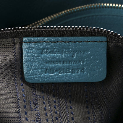 Salvatore Ferragamo Buffalo Betulla Tote Teal 7 of 11