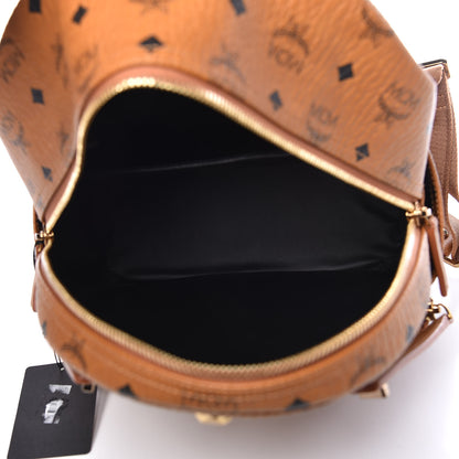 MCM Visetos Studded Small Dual Stark Backpack Cognac 6 of 12